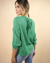 Blusa-Tecido-Decote-e-Punho-com-Lastex-Verde-Menta