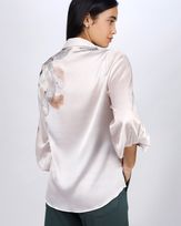 Camisa-Tecido-Acetinado-Estampa-Cogumelos-Gengibre-