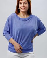 Blusa-Bolha-Malha-Texturizada-Decote-Torcido-Lavanda