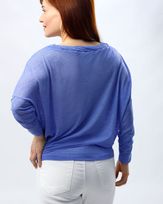 Blusa-Bolha-Malha-Texturizada-Decote-Torcido-Lavanda