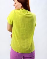 Blusa-Tecido-Texturizado-Decote-Dupla-Amarracao-Amarelo-