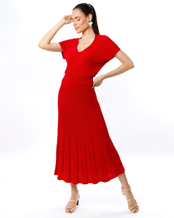 Vestido-Midi-Trico-Vermelho