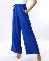 Calca-Pantalona-Comfy-Tecido-Cos-Elastico-Azul
