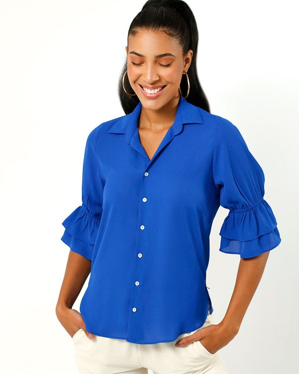 Camisa-Tecido-Mangas-Babados-Azul
