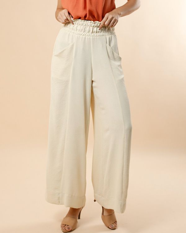 Calca-Pantalona-Tecido-Crepe-com-Torcao-e-Textura-Gengibre