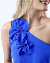 Vestido-Assimetrico-Tecido-Cupro-Aplicacoes-Flores-Azul-