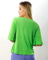 Blusa-Malha-Canelado-Decote-Drapeado-Verde