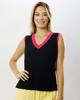 Blusa-Tricot-Lateral-com-Listras-Preto