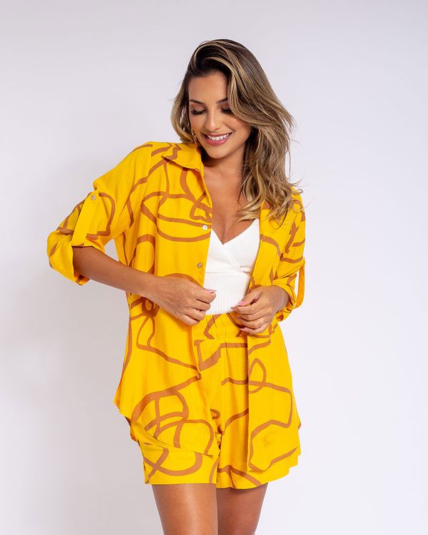 Camisa-Viscose-Estampa-Infinita-Amarelo