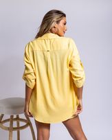 Camisa-Visco-Linho-com-Botoes-Amarelo