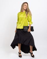 Camisa-Cetim-Jacquard-Gola-Gravata-Verde-Lima