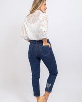 Calca-Capri-Jeans-Bordado-Passaro-Azul