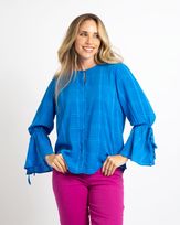 Blusa-Tecido-Vies-Aparente-Mangas-Flare-Azul