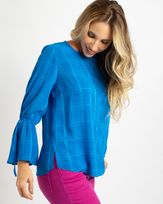 Blusa-Tecido-Vies-Aparente-Mangas-Flare-Azul