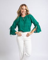 Blusa-Tecido-Vies-Aparente-Mangas-Flare-Verde