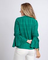 Blusa-Tecido-Vies-Aparente-Mangas-Flare-Verde