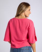 Blusa-Cropped-Tecido-Textura-Mangas-Vazadas-Rosa-