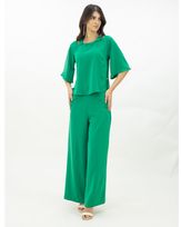 Blusa-Alfaiataria-Decote-com-Botoes-Cobertos-Verde