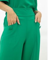 Calca-Pantalona-Alfaiataria-Botoes-Cobertos-Verde