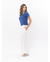 Blusa-Malha-Relevo-Decote-Assimetrico-Botoes-Tartaruga-Azul
