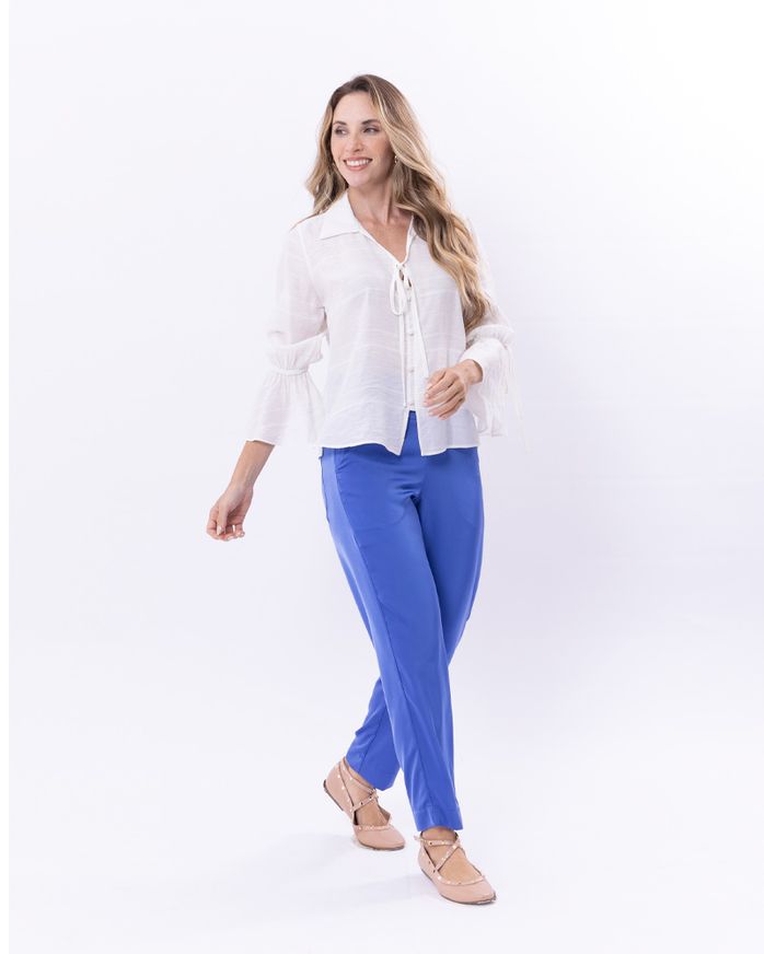 Camisa-Tecido-Textura-Manga-Flare-Off-White