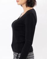 Blusa-Tricot-Canelada-com-Botao-Preto