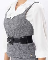 Blusa-Cropped-Tweed-com-Elastano-Grafite