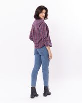 Camisa-Tricoline-Xadrez-Mangas-Franzidas-Cereja