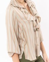 Camisa-Viscose-Listras-Fio-Metalic-Frente-com-Babados-Caqui-