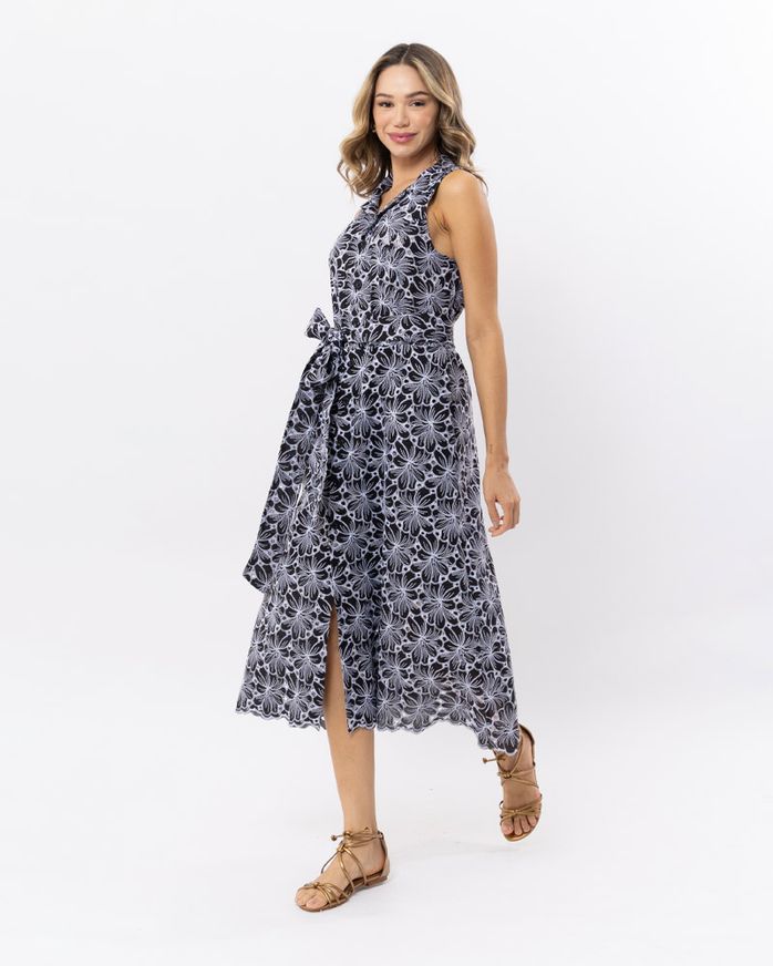 Chemise-Midi-Laise-Bordado-Floral-P-b-com-Faixa-Preto