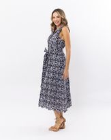Chemise-Midi-Laise-Bordado-Floral-P-b-com-Faixa-Preto