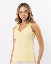 Blusa-Malha-Canelada-Decote-com-Renda-Amarelo