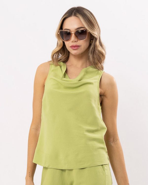 Blusa-Viscose-de-Linho-Decote-Drapeado-Verde-Pistache