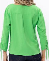 Blusa-Viscose-de-Linho-Punho-com-Regulagem-Verde-Luz-