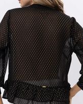 Blusa-Chiffon-Riscas-Metalizadas-com-Babados-Preto
