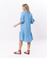 Vestido-Viscose-Texrtura-Linho-Ombro-a-Ombro-Azul-Ceu