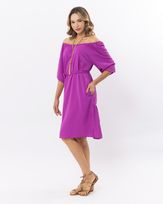 Vestido-Decote-Ombro-a-Ombro-com-Cinto-Orquidea