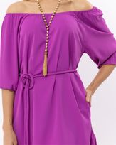 Vestido-Decote-Ombro-a-Ombro-com-Cinto-Orquidea