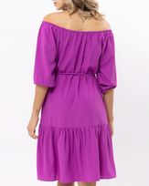 Vestido-Decote-Ombro-a-Ombro-com-Cinto-Orquidea