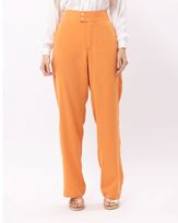 Calca-Reta-Tecido-Botoes-Personalizados-Laranja