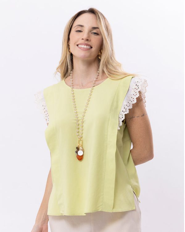 Blusa-Viscose-de-Linho-Detalhe-Bico-Bordado-Verde-Lima