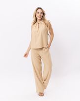 Blusa-Cavada-Viscose-Alfaiataria-Decote-Alca-Torcal-Manteiga