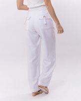 Calca-Reta-Alfaiataria-Twill-Pespontos-Contrastantes-e-Ilhoses-Branco-