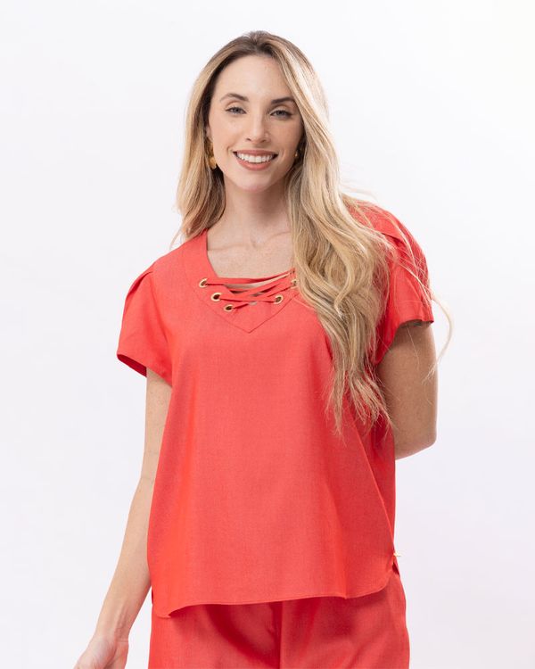 Blusa-Denim-Color-Decote-Ilhoses-e-Trancado-Vermelho-