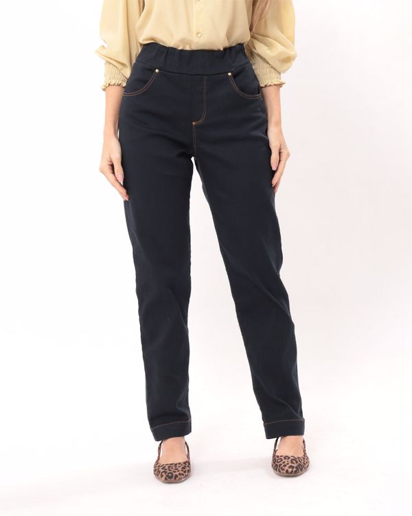 Calca-Keila-Reta-Sarja-Black-Pespontos-Contrastantes-Preto