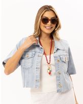 Jaqueta-Jeans-Delave-Manga-Curta-a-Fio-Azul-