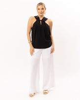 Blusa-Cavada-Viscose-Decote-Franzido-Preto