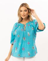 Blusa-Tricoline-Bordada-Decote-Franzido-com-Amarracao-Azul