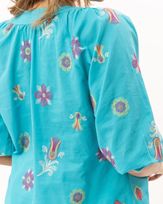 Blusa-Tricoline-Bordada-Decote-Franzido-com-Amarracao-Azul