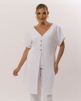 Blusa-Tunica-Alfaiataria-Twill-Botoes-Personalizados-Branco